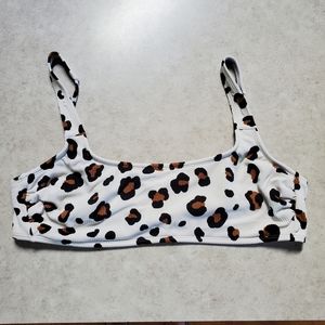 Animal Print Bathing Suit Top